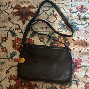 Margot Black Crossbody Bag with 2 compartments